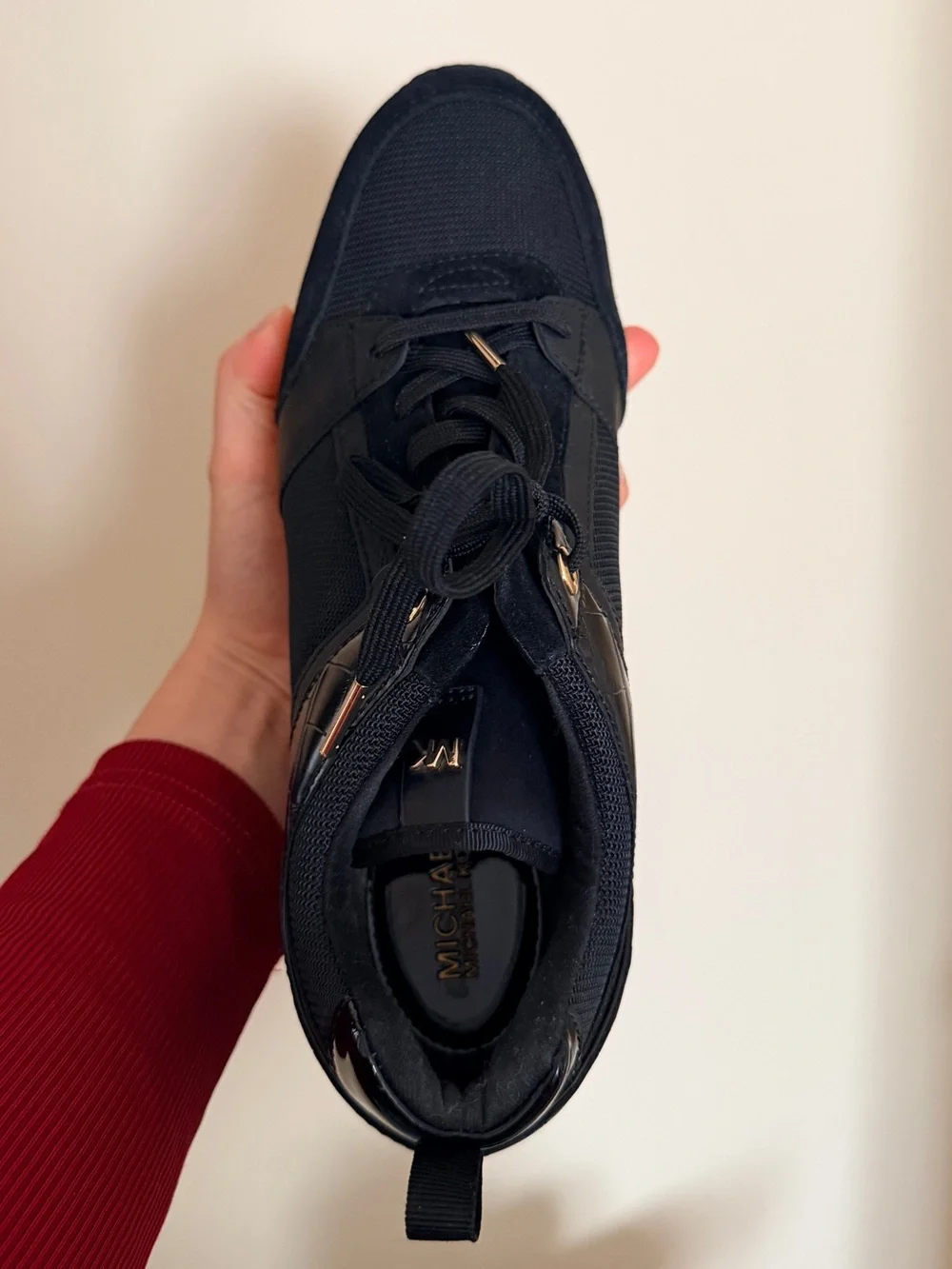Michael Kors Black and Gold Women's Fashion Sneakers